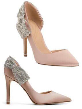 Ted Baker Crystal Bow Vandi Pump in Neutral Pink